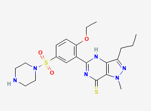 Two-dimensional chemical structure of Desmethyl Thiosildenafil, CAS 479073-86-4
