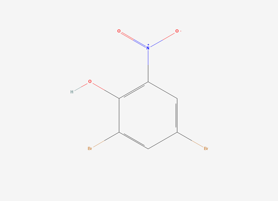 Two-dimensional chemical structure of 2,4-Dibromo-6-nitrophenol