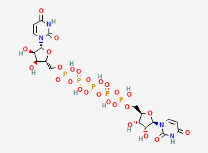 Two-dimensional chemical structure of P1, P5-Di(Uridine-5')-Pentaphosphate, CAS 211448-70-3