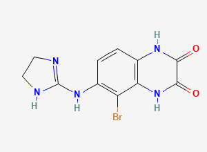 Two-dimensional chemical structure of Brimonidine 2,3-Dione Impurity, CAS 182627-95-8