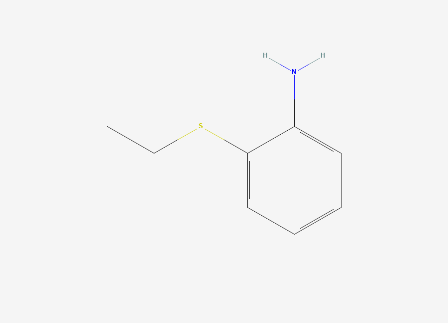 Two-dimensional chemical structure of 2-(Ethylthio)aniline