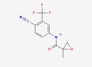 Two-dimensional chemical structure of Bicalutamide Oxirane Impurity, CAS 90357-51-0