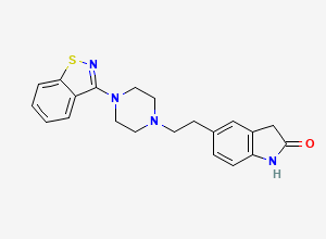 Two-dimensional chemical structure of Ziprasidone Deschloro Impurity, CAS 118305-72-9
