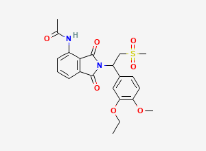 Two-dimensional chemical structure of Apremilast, (+-)-