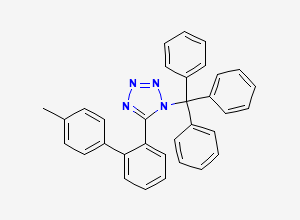 Two-dimensional chemical structure of 5-(4'-Methyl-(1,1'-biphenyl)-2-yl)-1-trityl-1H-tetrazole, CAS 124750-53-4