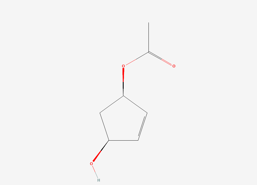 Two-dimensional chemical structure of rac-(1R,4S)-4-hydroxycyclopent-2-en-1-yl acetate