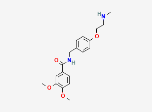 Two-dimensional chemical structure of Itopride N-Desmethyl Impurity/ Itopride Impurity B (Free Base), CAS 141996-97-6