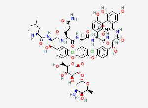 Two-dimensional chemical structure of Vancomycin EP Impurity F/ (RS3) [L-α-Gln3]Vancomycin B, CAS 2415254-43-0