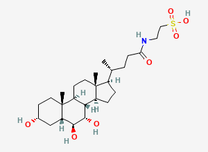 Two-dimensional chemical structure of alpha-Tauromuricholic Acid, CAS 25613-05-2