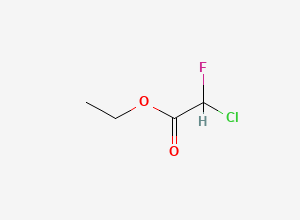 Two-dimensional chemical structure of Acetic acid, 2-chloro-2-fluoro-, ethyl ester