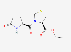 Two-dimensional chemical structure of Pidotimod Ethyl Ester, CAS 135124-63-9