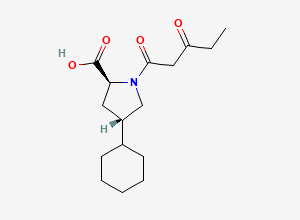 Two-dimensional chemical structure of Fosinopril Impurity H (Free Base), CAS 149760-14-5