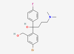 Two-dimensional chemical structure of 4-Descyano 4-Bromo Citadiol, CAS 488148-10-3