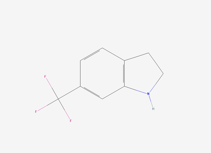 Two-dimensional chemical structure of 6-(Trifluoromethyl)indoline