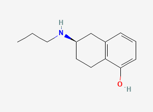 Two-dimensional chemical structure of (6R)-5,6,7,8-Tetrahydro-6-(propylamino)-1-naphthalenol