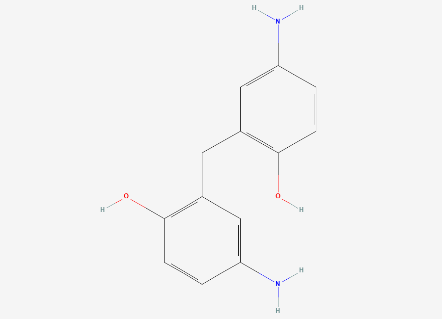 Two-dimensional chemical structure of 2,2'-Methylenebis(4-aminophenol)