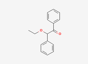 Two-dimensional chemical structure of Benzoin ethyl ether
