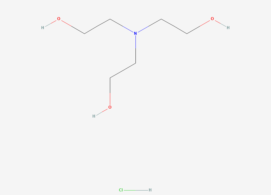 Two-dimensional chemical structure of Triethanolamine hydrochloride