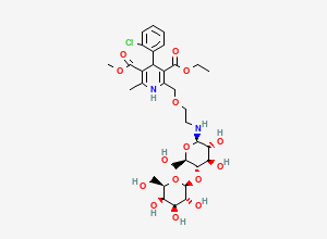 Two-dimensional chemical structure of Amlodipine N Lactoside (R Isomer), CAS 749864-27-5
