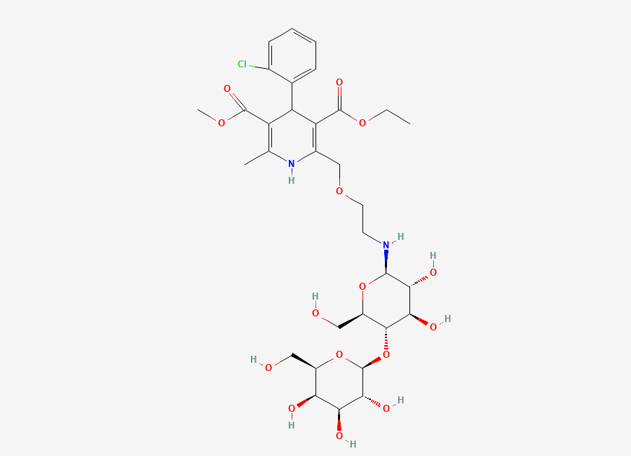 Two-dimensional chemical structure of Amlodipine N Lactoside (R Isomer), CAS 749864-27-5