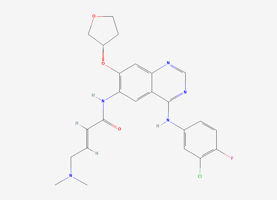 Two-dimensional chemical structure of Afatinib (BIBW 2992), CAS 850140-72-6