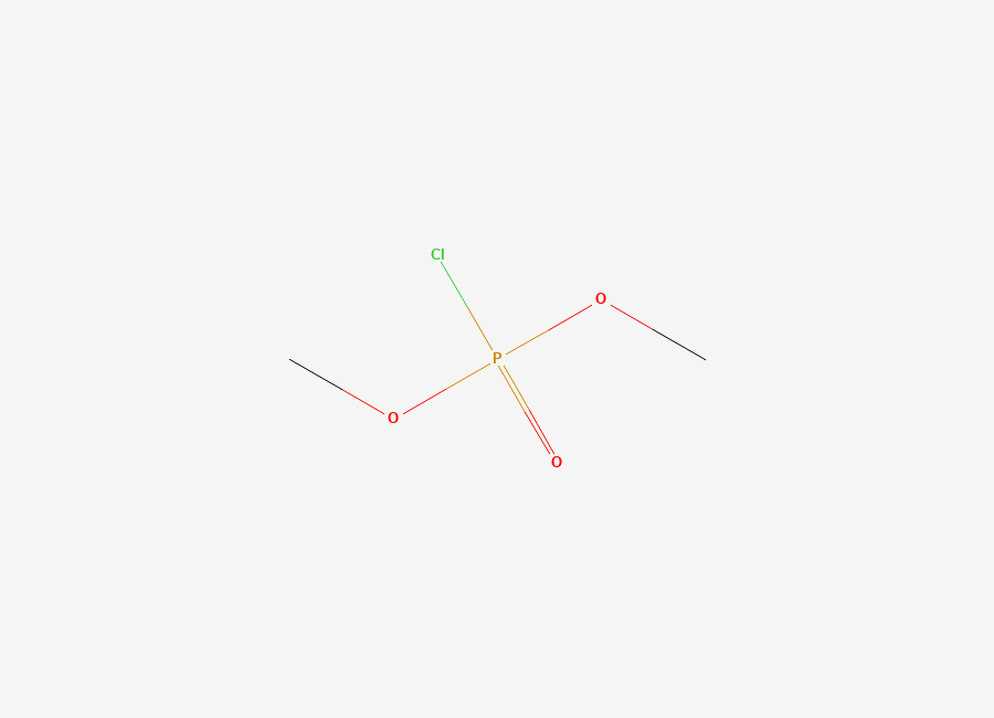 Two-dimensional chemical structure of Phosphorochloridic acid, dimethyl ester