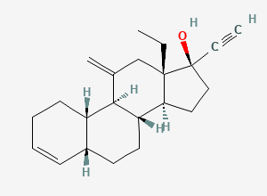 Two-dimensional chemical structure of Desogestrel Impurity 1, CAS 201360-83-0