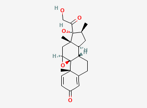 Two-dimensional chemical structure of Beclomethasone Dipropionate EP Impurity R, CAS 981-34-0