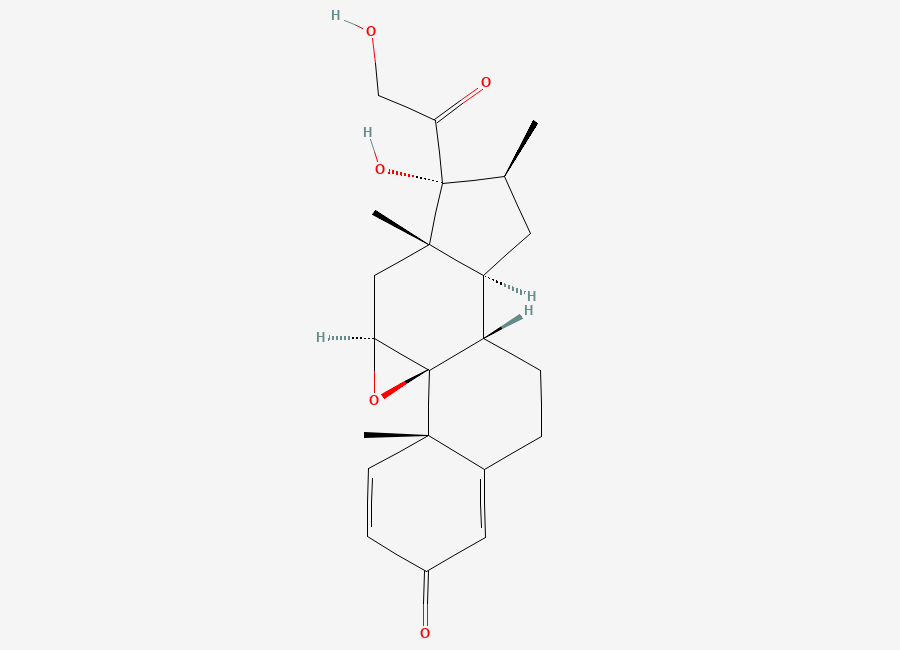 Two-dimensional chemical structure of Beclomethasone Dipropionate EP Impurity R, CAS 981-34-0