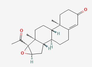 Two-dimensional chemical structure of 16alpha,17alpha-Epoxyprogesterone