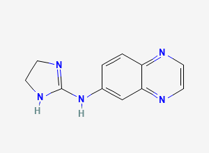 Two-dimensional chemical structure of Brimonidine EP Impurity A/ Desbromo Brimonidine, CAS 91147-43-2