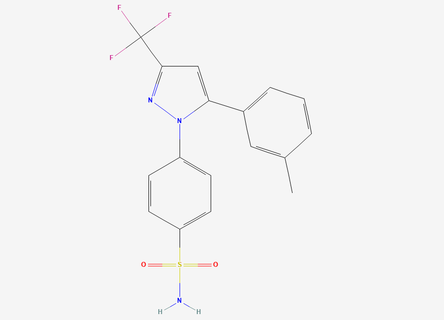 Two-dimensional chemical structure of Celecoxib EP Impurity A / Celecoxib Related Compound A, CAS 170570-01-1