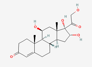 Two-dimensional chemical structure of 16α-Hydroxycortisol Impurity, CAS 1171-81-9