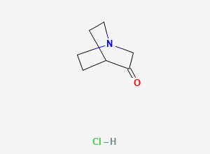 Two-dimensional chemical structure of 3-Quinuclidinone (HCl Salt), CAS 1193-65-3