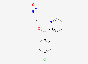 Two-dimensional chemical structure of Carbinoxamine N-Oxide, CAS 1256285-70-7