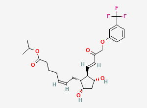 Two-dimensional chemical structure of 15-Keto Travoprost, CAS 404830-45-1