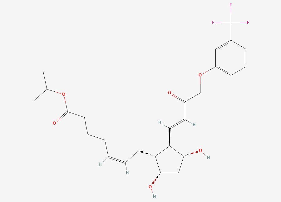 Two-dimensional chemical structure of 15-Keto Travoprost, CAS 404830-45-1