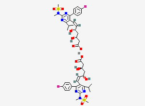 Two-dimensional chemical structure of Rosuvastatin Z-Isomer/(3R,5S,6Z)-Rosuvastatin (Calcium Salt), CAS 1444772-08-0