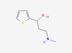 Two-dimensional chemical structure of Duloxetine methylaminopropanol Impurity, CAS 116539-56-1