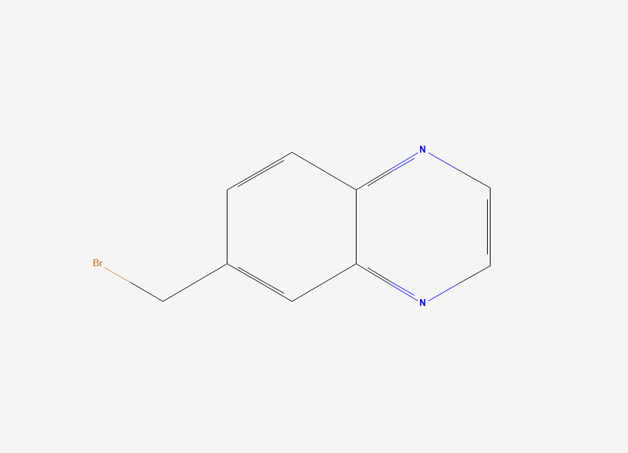 Two-dimensional chemical structure of 6-(Bromomethyl)quinoxaline