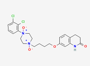 Two-dimensional chemical structure of Aripiprazole N,N-Dioxide, CAS 573691-13-1