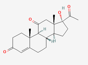 Two-dimensional chemical structure of 21-Deoxy Cortisone, CAS 1882-82-2