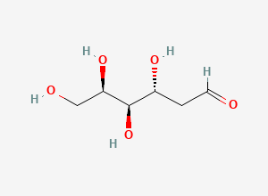 Two-dimensional chemical structure of 2-Deoxy-D-galactose