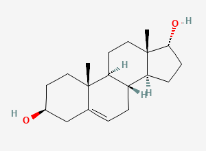 Two-dimensional chemical structure of Androst-5-ene-3,17-diol, (3β,17α), CAS 1963-03-7
