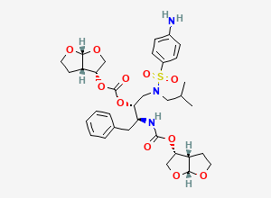 Two-dimensional chemical structure of Darunavir Difuranyl, CAS 1291087-81-4