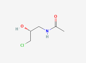 Two-dimensional chemical structure of (R)-N-(3-Chloro-2-hydroxypropyl)acetamide