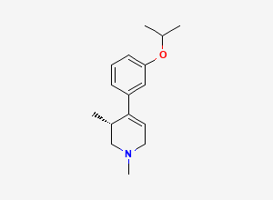 Two-dimensional chemical structure of (R)-1,2,3,6-Tetrahydro-4-(3-isopropoxyphenyl)-1,3-dimethylpyridine, CAS 143919-32-8