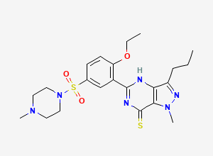 Two-dimensional chemical structure of Thiosildenafil, CAS 479073-79-5