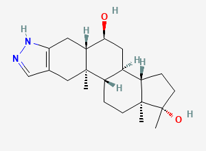 Two-dimensional chemical structure of 6alpha-Hydroxy Stanozolol, CAS 1206164-58-0