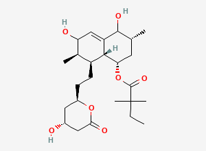 Two-dimensional chemical structure of 3’,5’-Dihydrodiol Simvastatin (Mixture of Diastereomers), CAS 198818-02-9